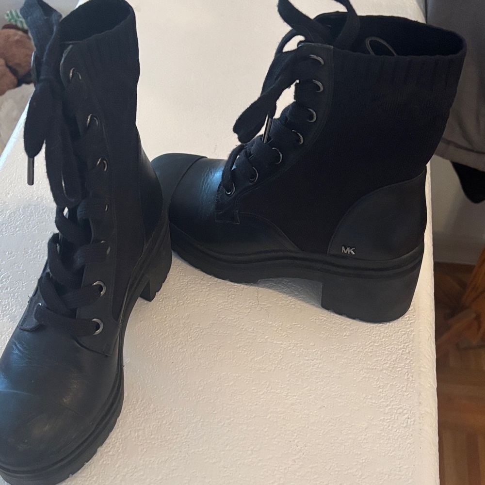 Michael Kors Black Combat Boots